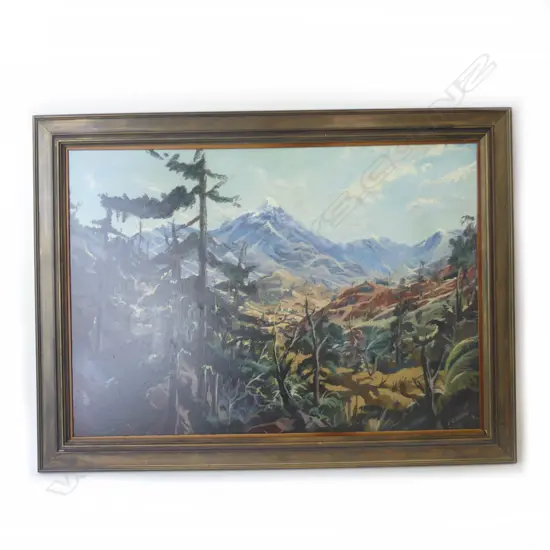 D ORANGE, MOUNTAIN SCENE, OIL ON BOARD, 580 x 820mm