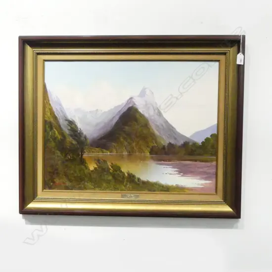 A. H. T. WILSON 'MITRE PEAK' ACYRLIC ON BOARD, (19)'84 445x590mm