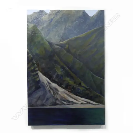 J. M. SCHUMACHER 'THE RIVER GORGE' ACRYLIC ON CANVAS 500x770mm