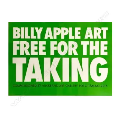 BILLY APPLE 'ART FREE FOR THE TAKING' POSTER 640x900mm Image 1++