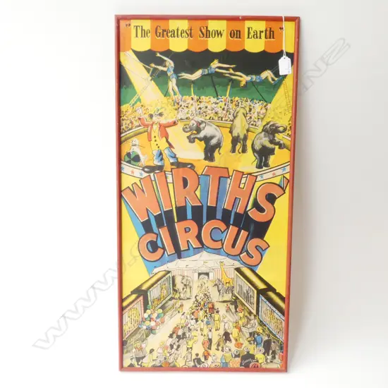VINTAGE WIRTHS CIRCUS POSTER 735x350mm