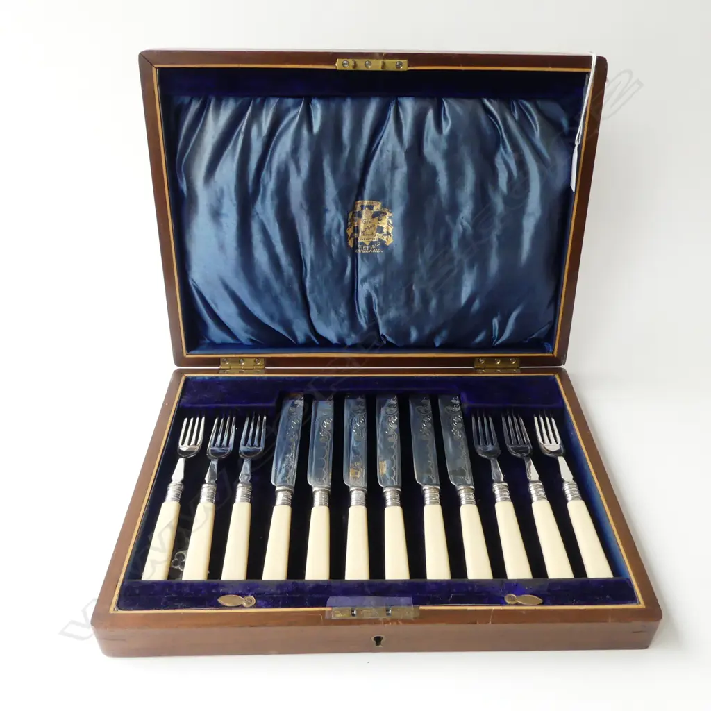 12 PCE FISH SET, CASED W.335mm Image 1++