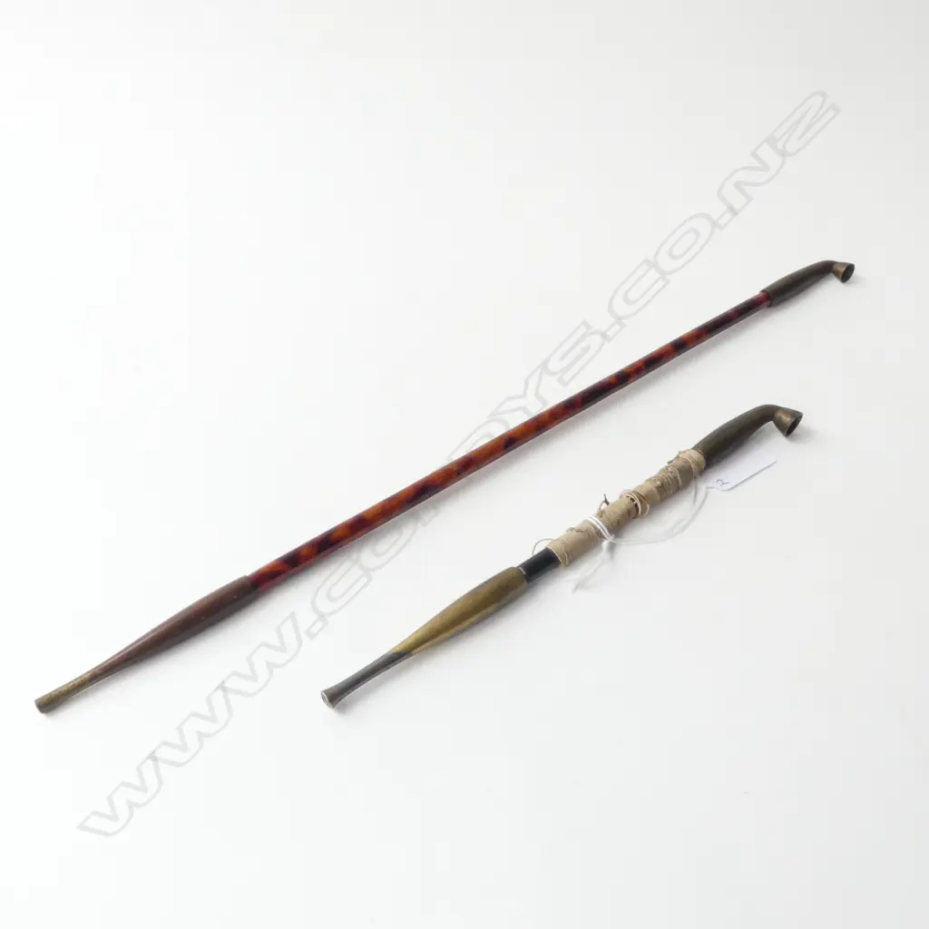 2 ORIENTAL OPIUM PIPES L.400mm Image 1++