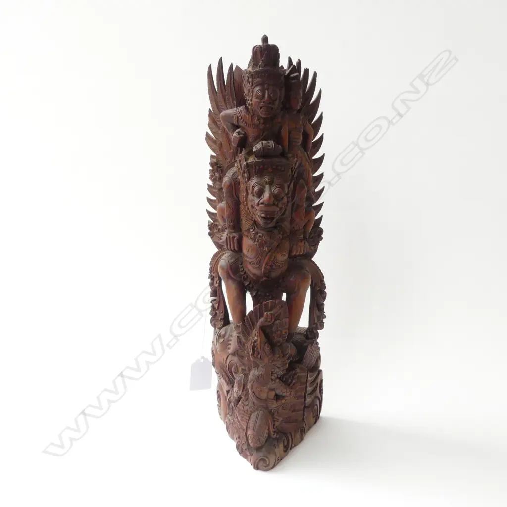 INDONESIAN GARUDA BIRD WOODEN CARVING H.370mm Image 1++