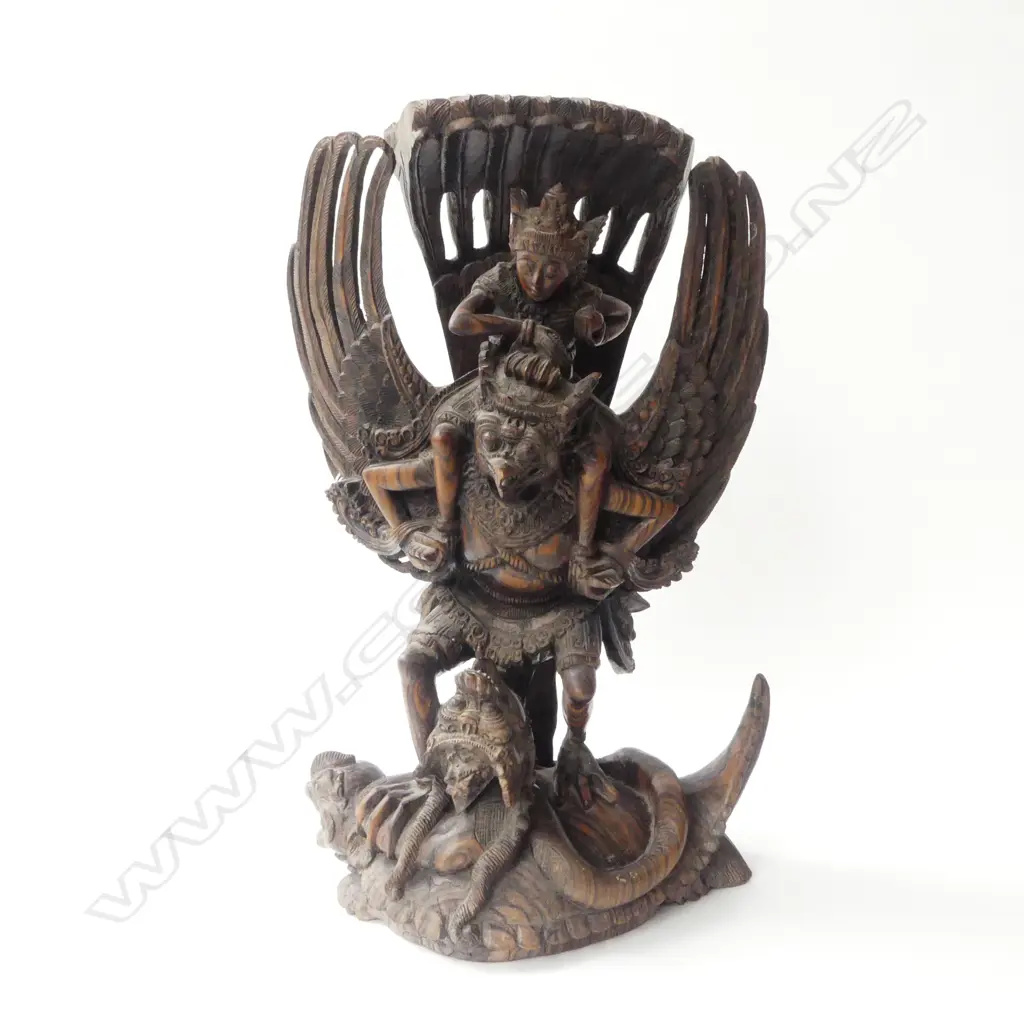 INDONESIAN WOODEN CARVING H.410mm Image 1++