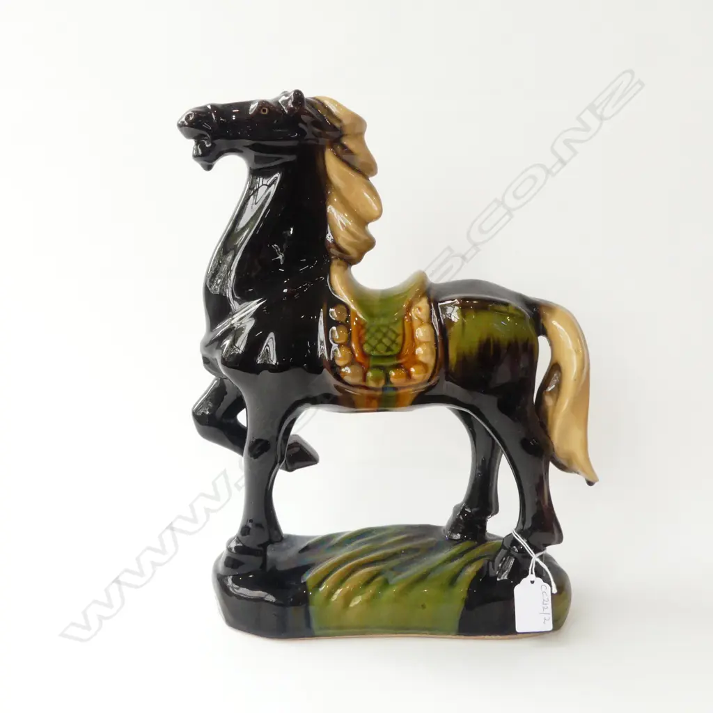 ORIENTAL GLAZED CERAMIC HORSE H.350mm Image 1++