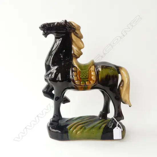 ORIENTAL GLAZED CERAMIC HORSE H.350mm