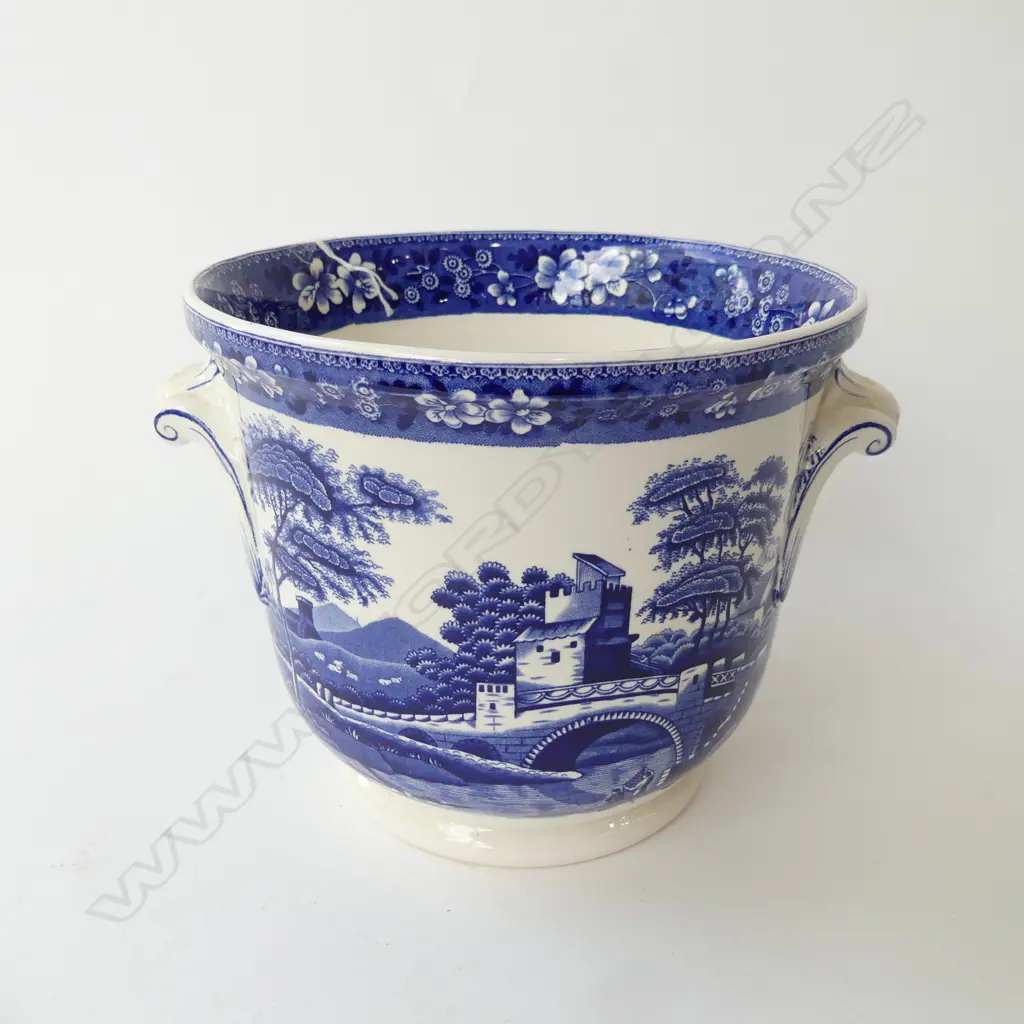 SPODE BLUE TOWER JARDINERE / ICE BUCKET H.165mm Image 1++