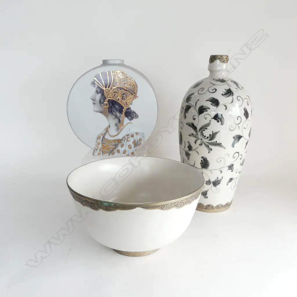 2 VASES H.385mm + BOWL 270mm dia Image 1++