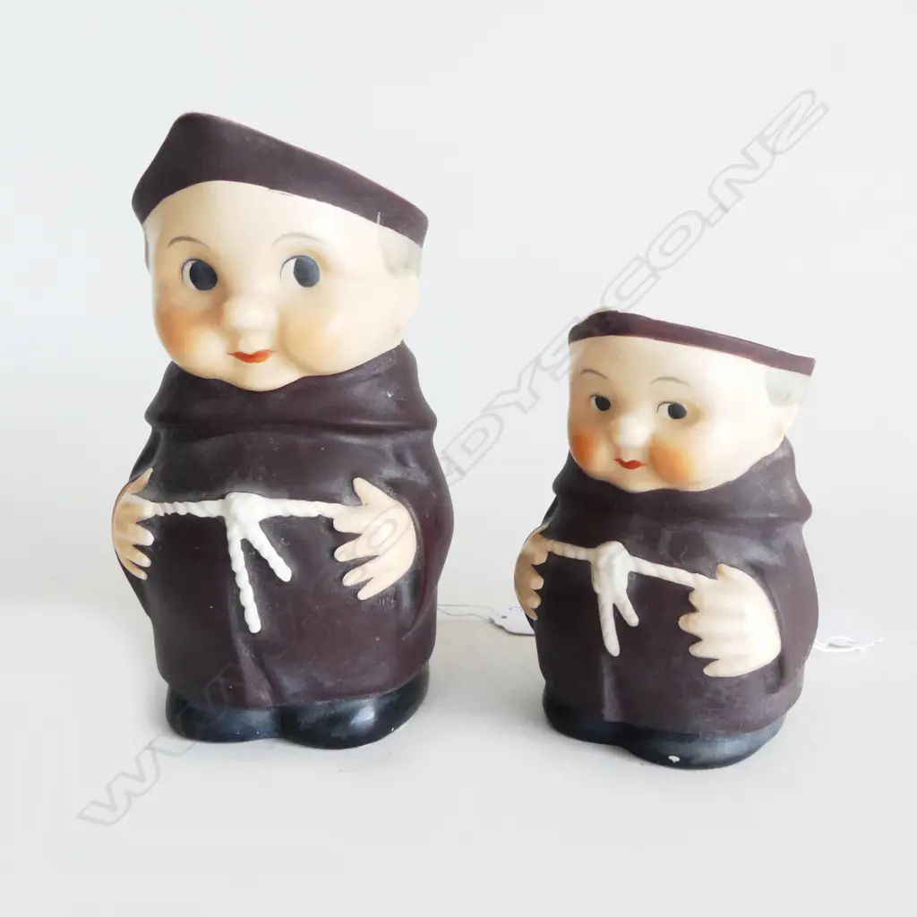 TWO HUMMEL MONK FIGURES,AS JUGS,  H. 140 & 100mm  Image 1++