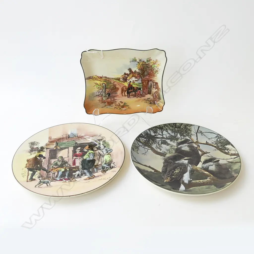 3 R. DOULTON PLATES INCL. KOOKABURRAS 265mm dia Image 1++