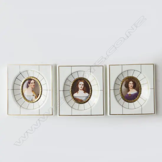 3 VILLEROY & BOCH PORCELAIN PORTRAITS LTD ED, WALL HANGING