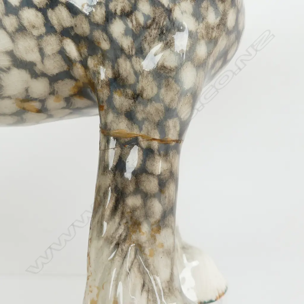 2 BESWICK HORSES, BOTH w. REPAIRED LEG, SHIRE MARE DAPPLE GREY H.215mm, PINTO PONY Image 1++