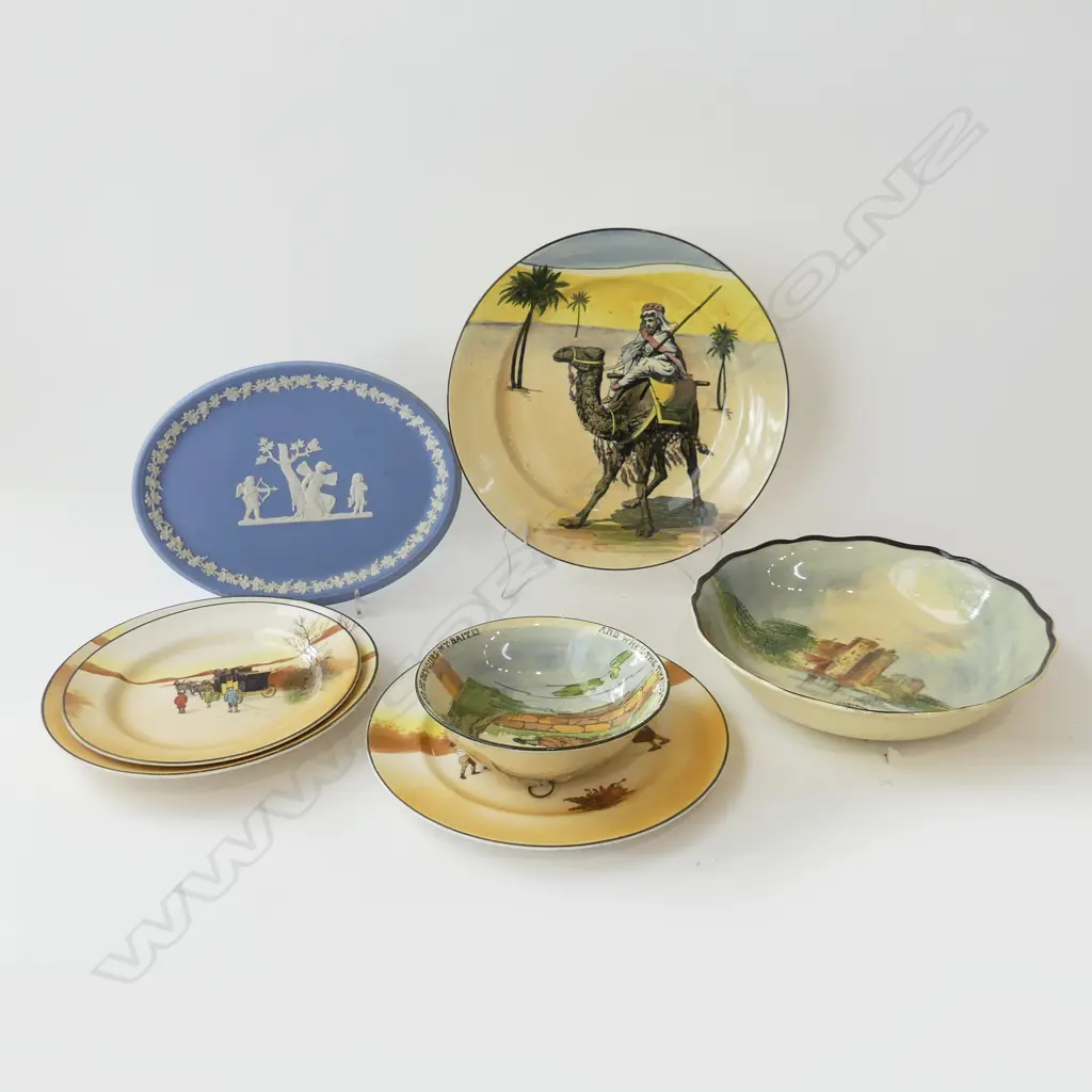 6 PCES ROYAL DOULTON INCL. MAXSTOKE CASTLE BOWL 245mm dia + OVAL WEDGWOOD PLATE Image 1++
