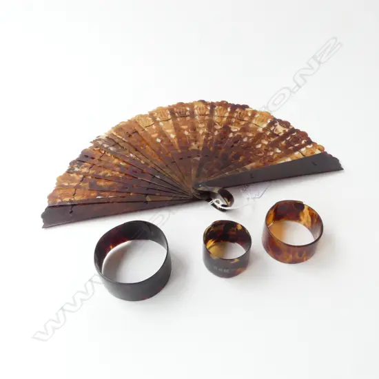 TORTOISESHELL FAN + 3 BANGLES