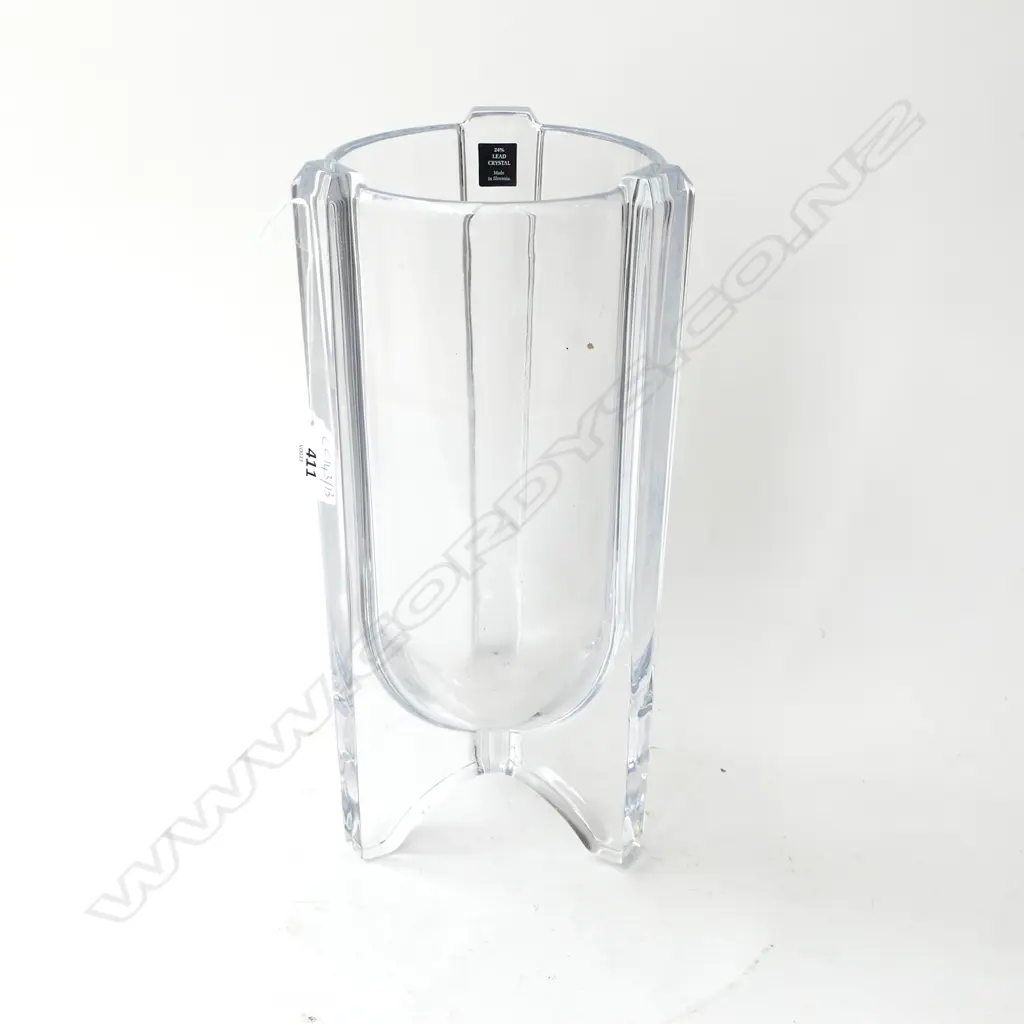 HEAVY CRYSTAL VASE BY ROGASKA H.300mm Image 1++