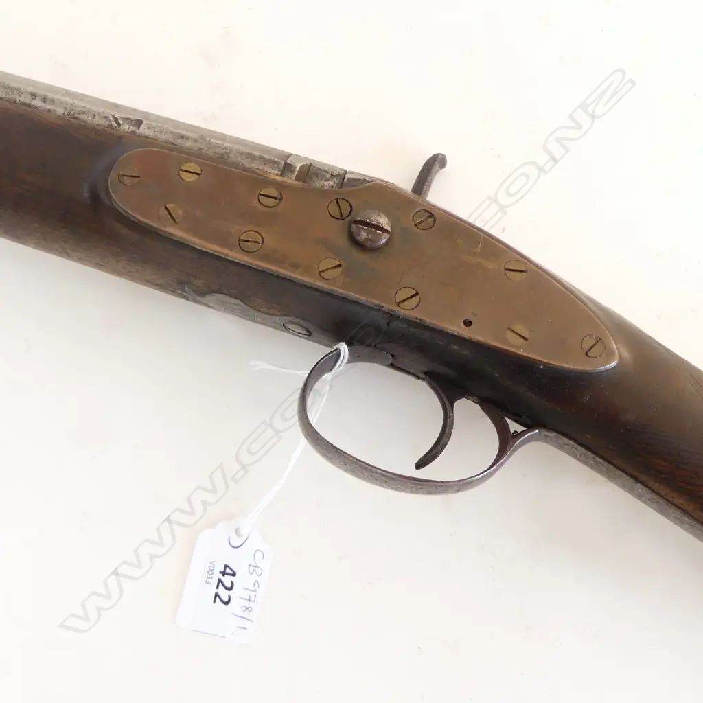 ANTIQUE BORE PERCUSSION CAP SINGLE BARREL RIFLE L.1290mm Image 1++