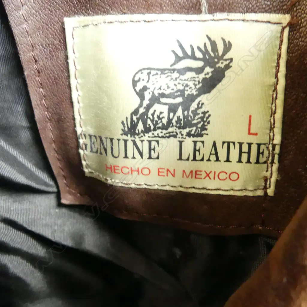 LEATHER JACKET (CHOCOLATE BROWN) SIZE L Image 1++