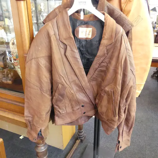 LEATHER JACKET (AUBURN BROWN)