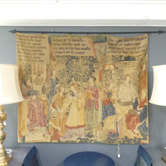 TAPESTRY PRINTED ON BURLAP CANVAS 1700mm x 1400mm