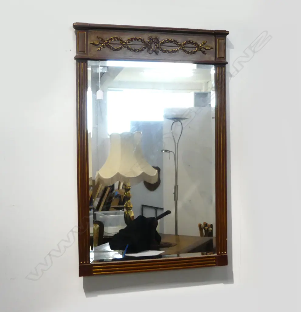 MIRROR, MAHOGANY VENEER FRAME 960x630mm Image 1++