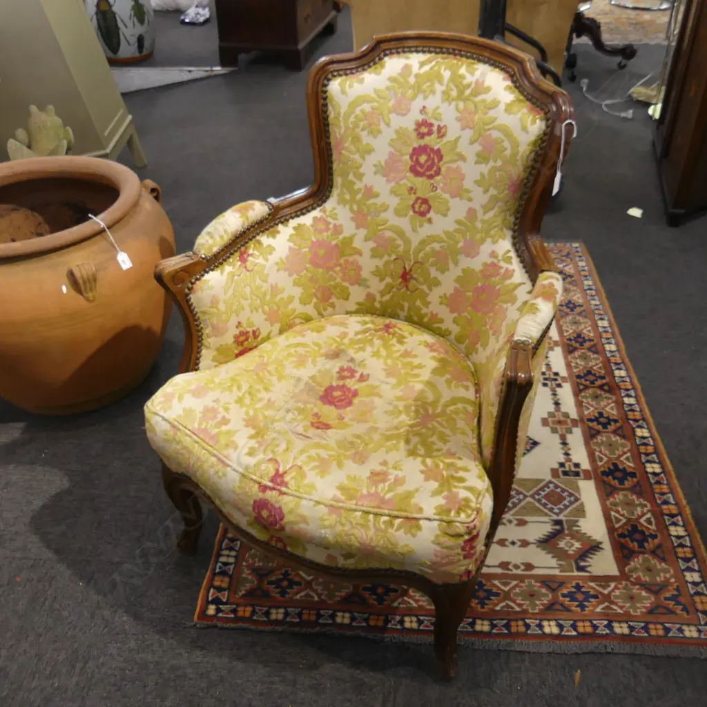 FRENCH STYLE UPHOLSTERED ARMCHAIR... Image 1++