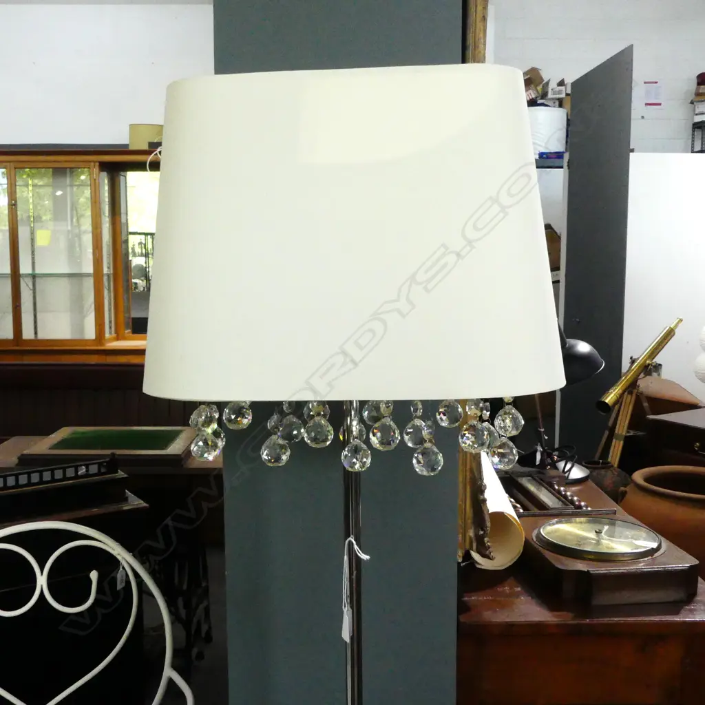 STANDARD LAMP w. CRYSTAL DROPS H.1600mm Image 1++