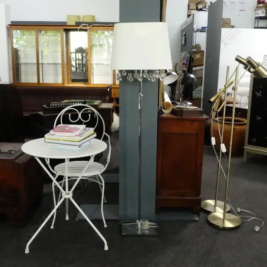 STANDARD LAMP w. CRYSTAL DROPS H.1600mm