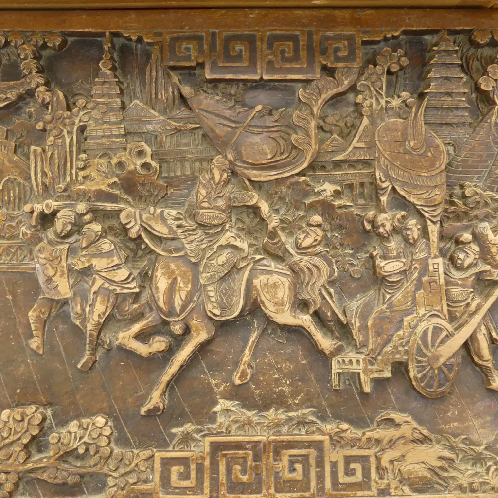 CARVED CAMPHOR CHEST 1040x520x605mm Image 1++