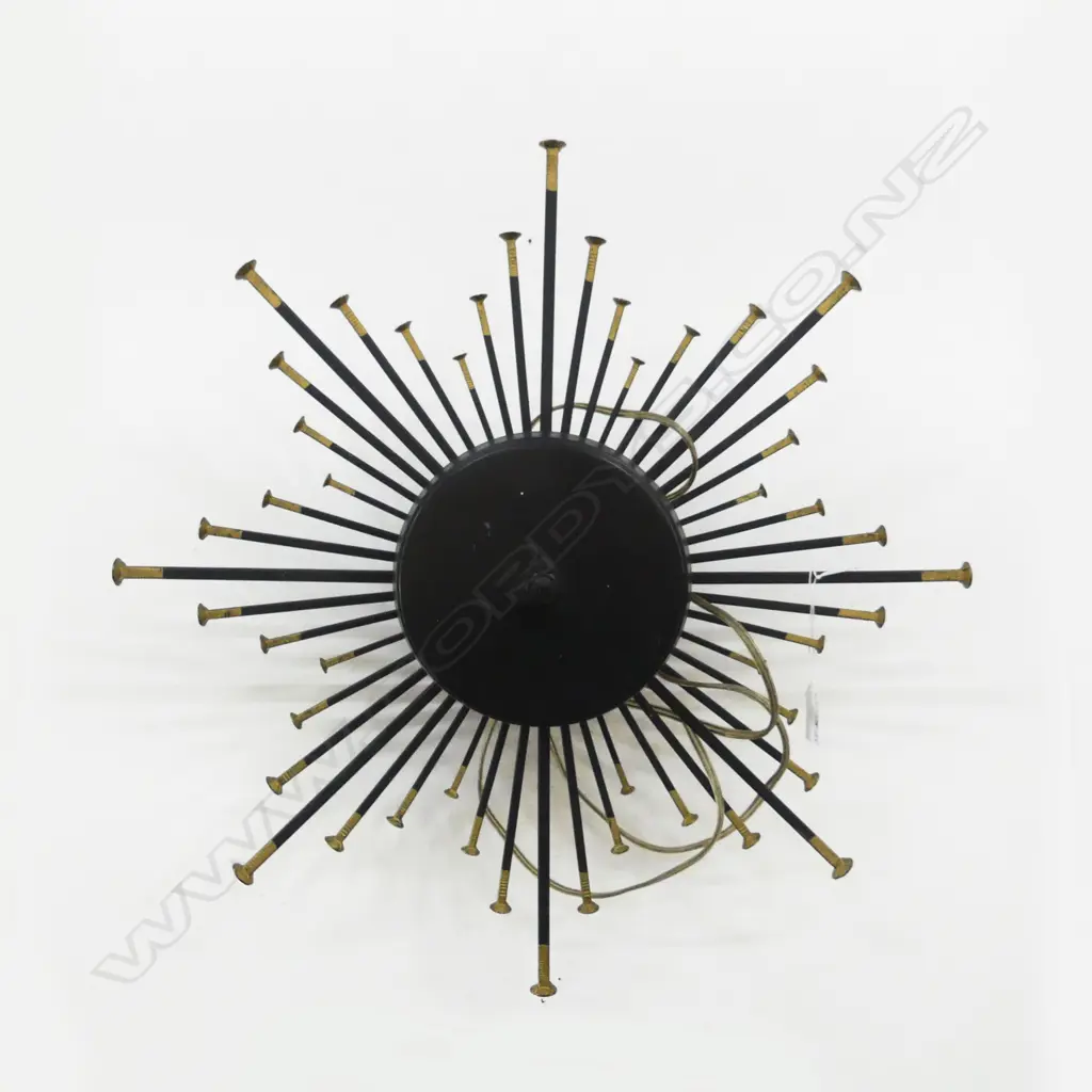 DANTOFT 1970'S SUNBURST WALL LAMP LAMP large nail type frame Dia.490mm Image 1++