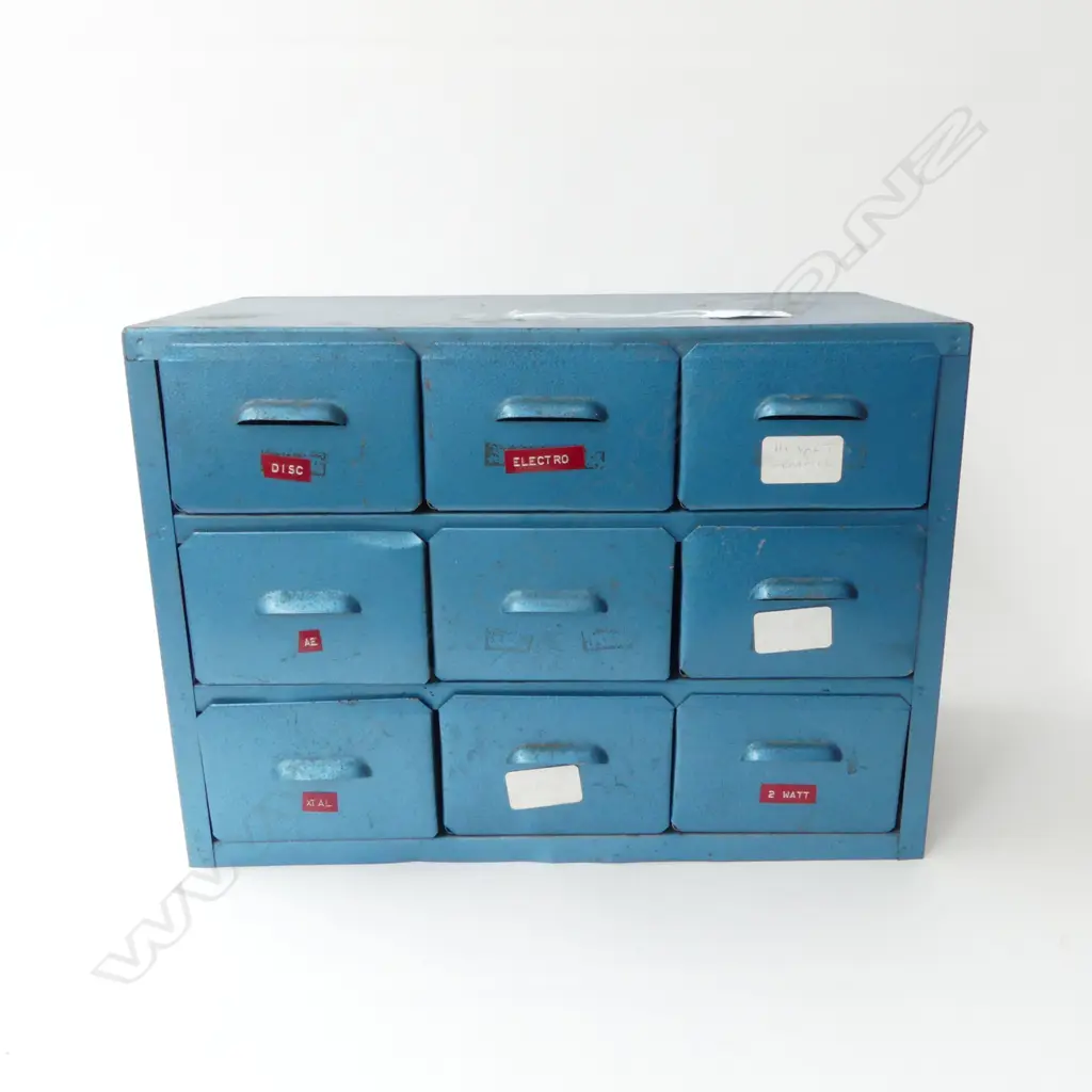 BLUE METAL COLLECTORS DRAWERS 335x175x240mm Image 1++