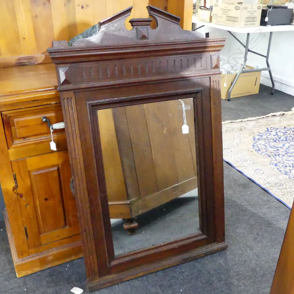 LG ANTIQUE OAK FRAMED MIRROR 1100x710mm Image 1++