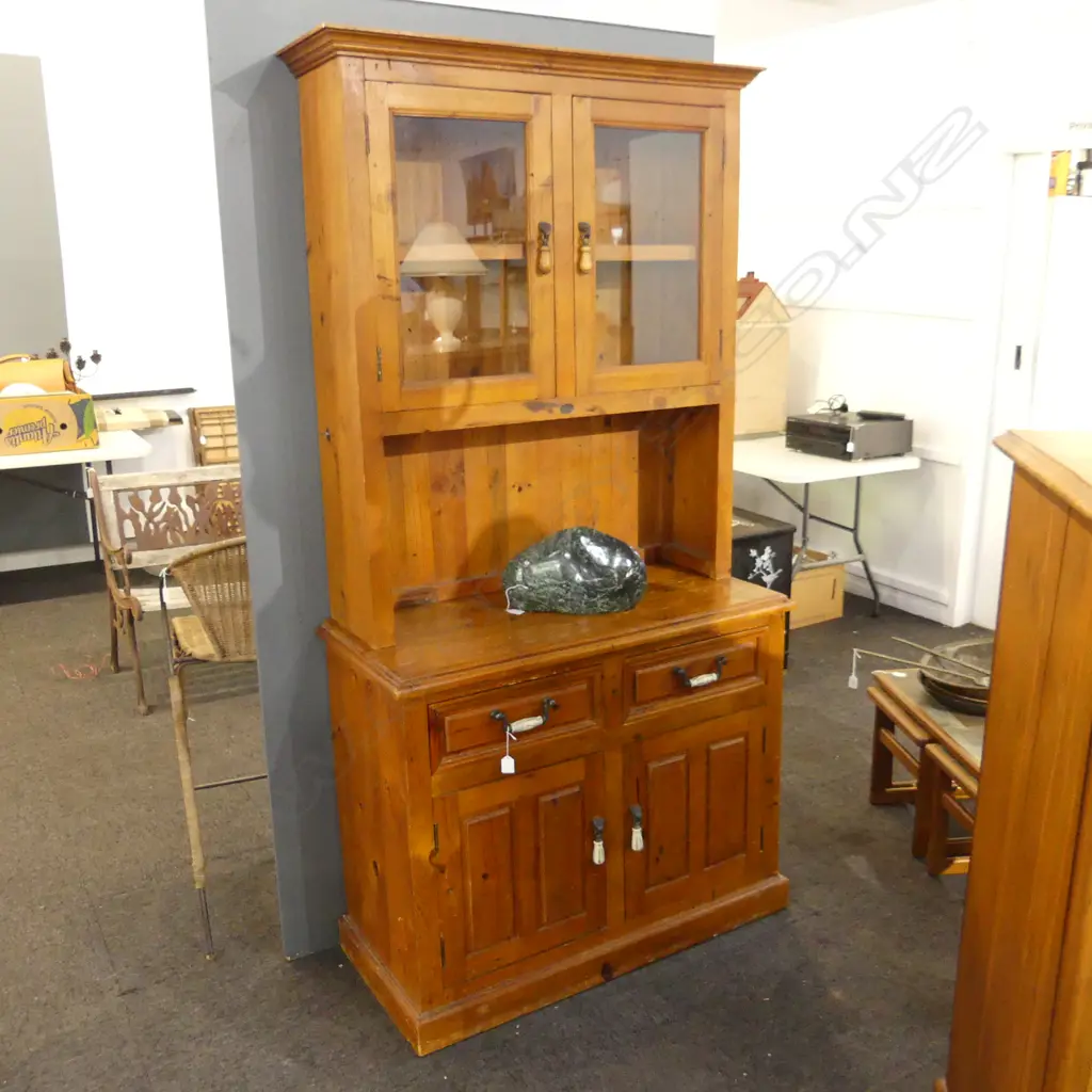 PINE 2 PART BOOKCASE UNIT 1010x450x1950mm Image 1++