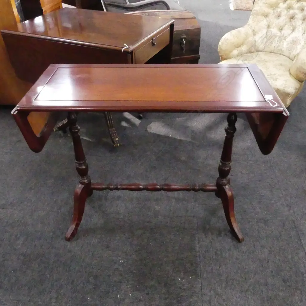MAHOGANY DROP LEAF TABLE 970x410x760mm Image 1++