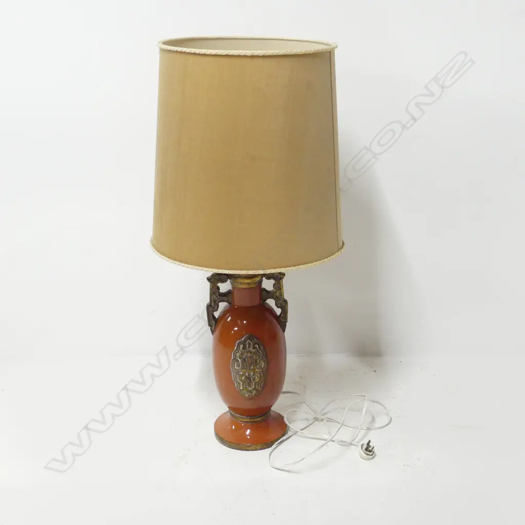 LG RETRO TABLE LAMP; ORIENTAL STYLE VASE BASE H.920mm Image 1++