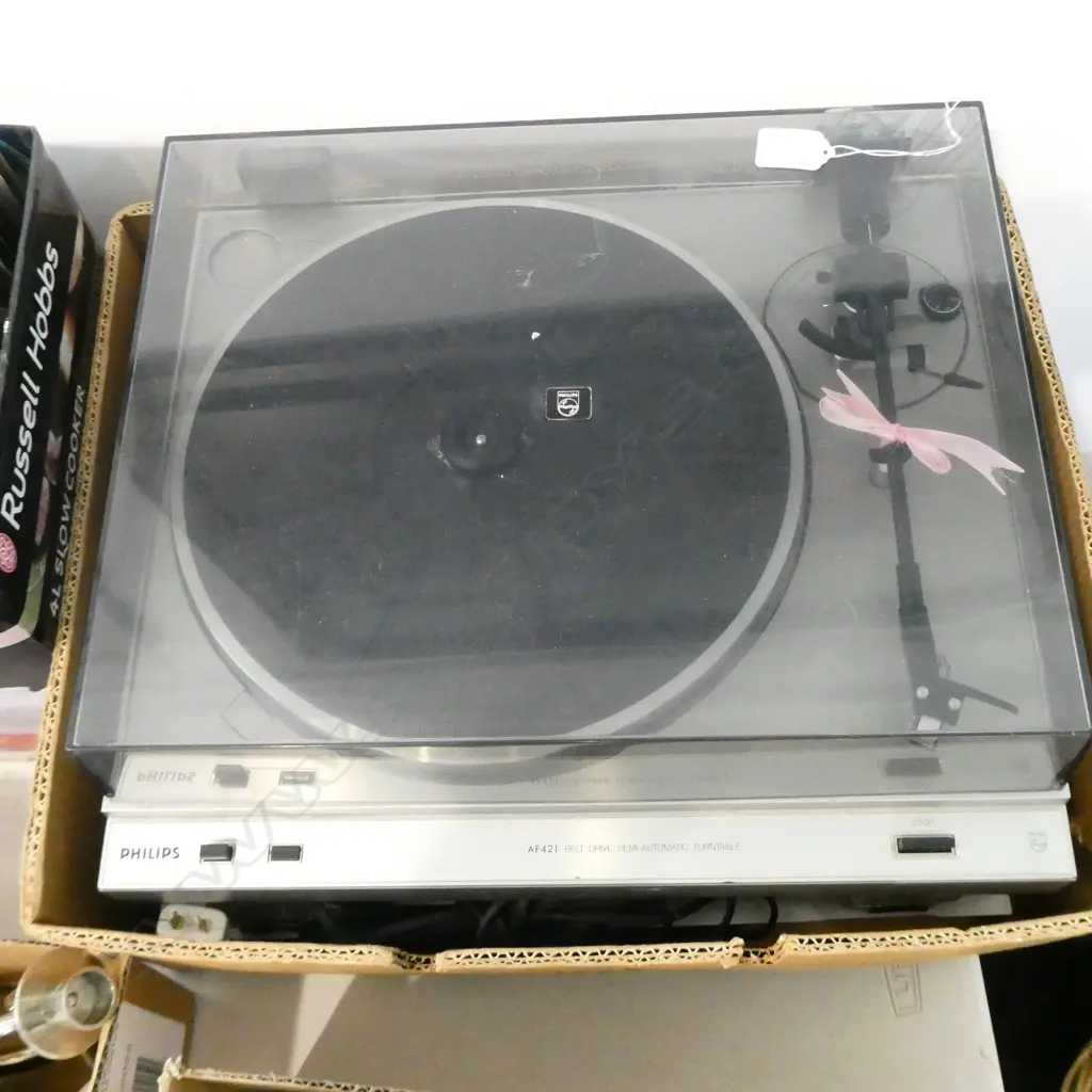 TWO TURNTABLES, SANSUI FR D35 ( NO HEADSHELL ) & PHILIPS AF 41 TURNTABLE  Image 1++