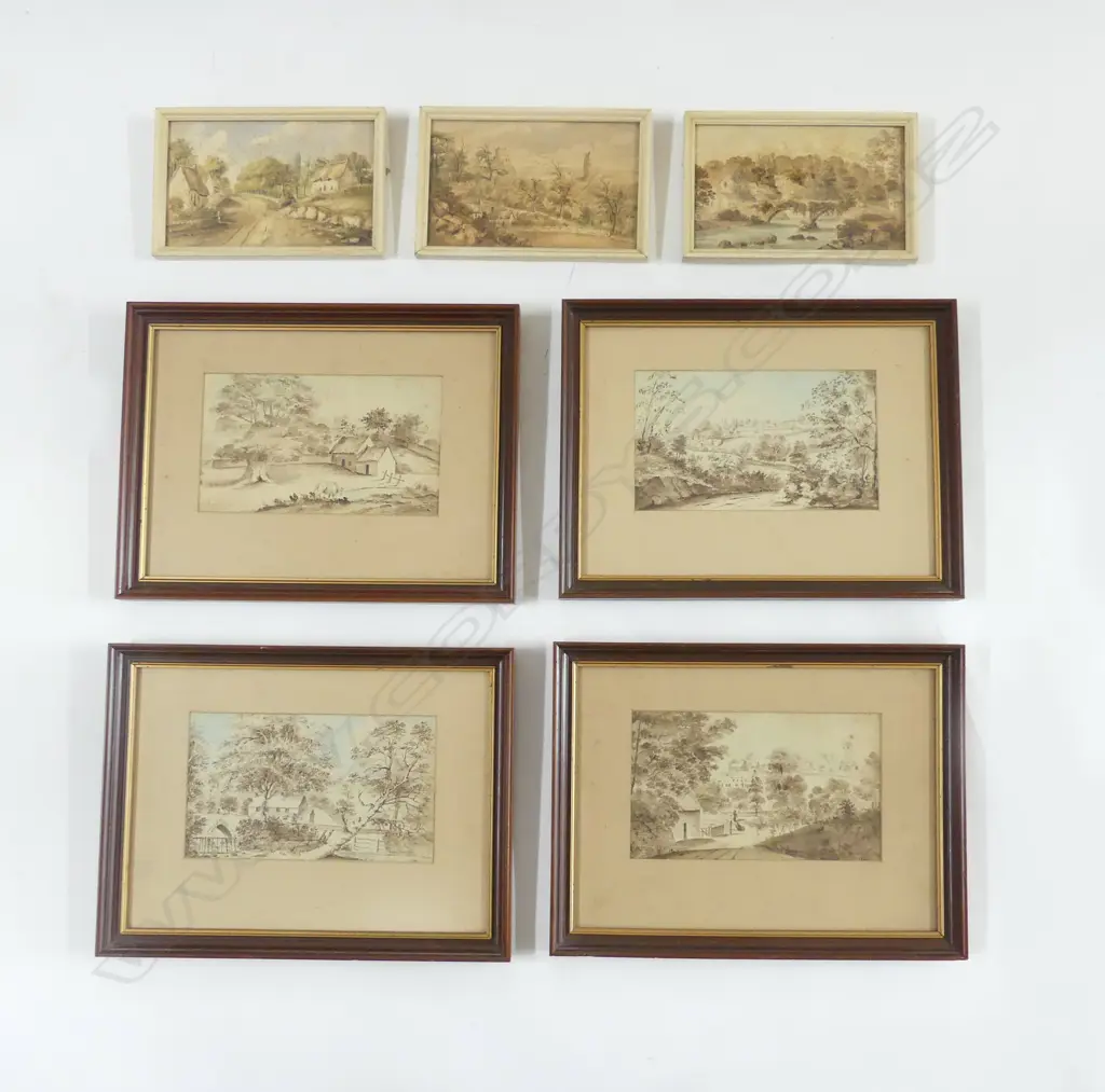 7 PASTORAL/VILLAGE SC W/Cs 'WALES, I IRVING 1818/1867' 4=130x220 3=120 x 200mm  (some foxing/discoloration)) Image 1++