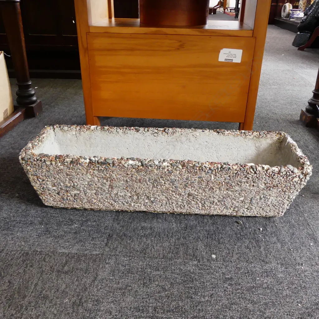 RETRO CONCRETE PLANTER L.690mm Image 1++