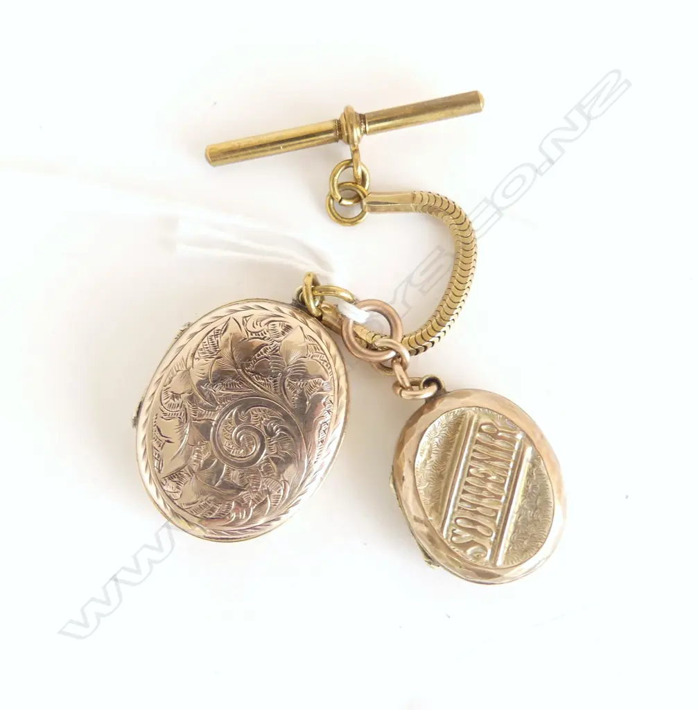 TWO GOLD PLATED LOCKETS Image 1++