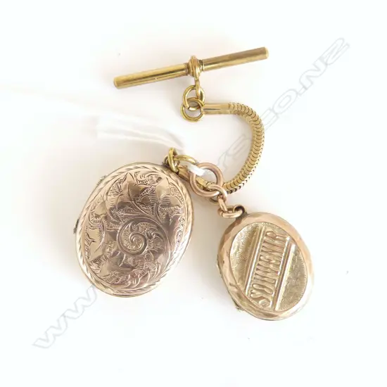 TWO GOLD PLATED LOCKETS