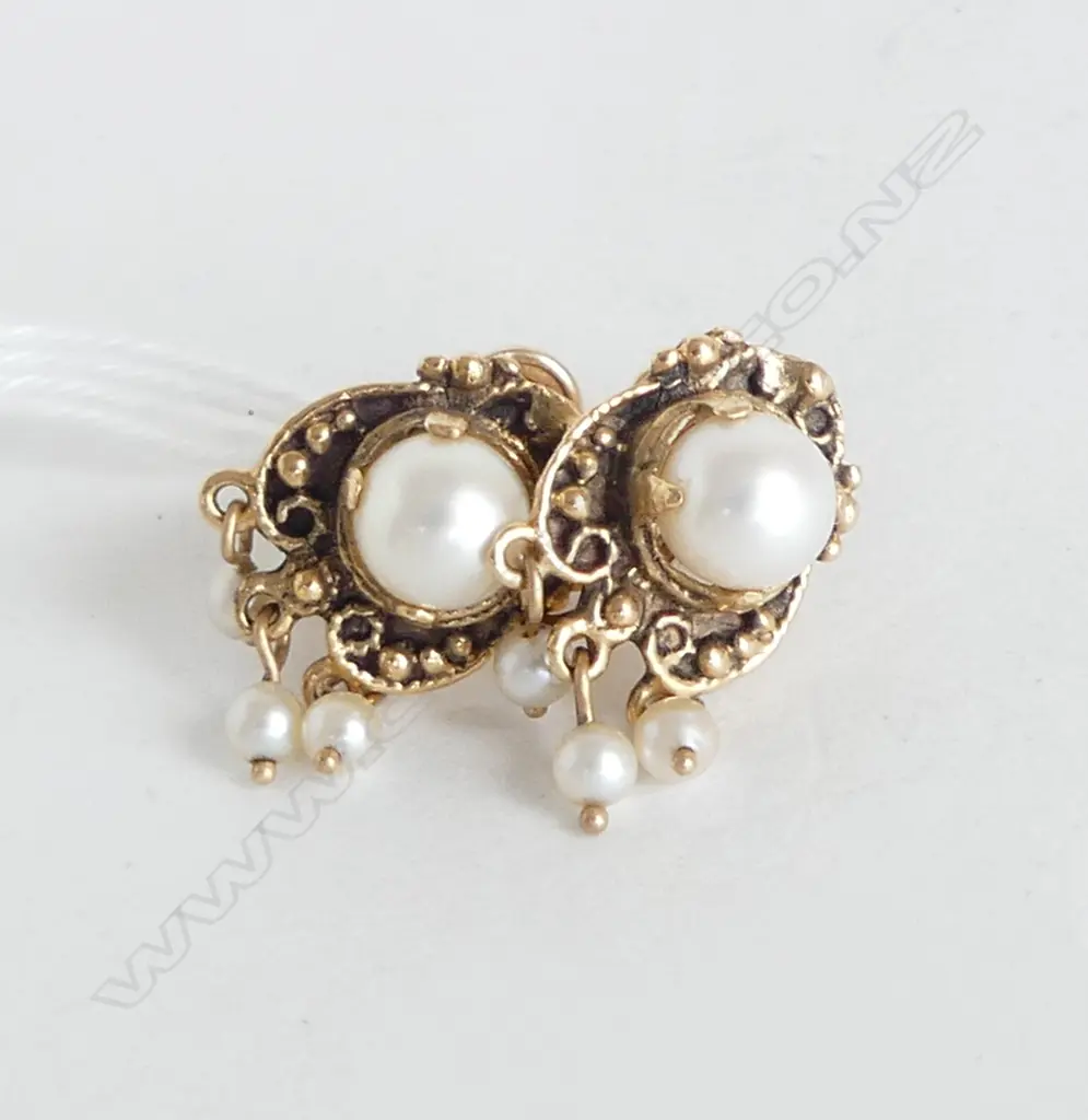 PR 14CT PEARL EARRINGS 4.0gms Image 1++