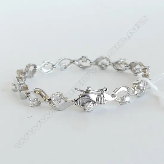 SILVER BRACELET set with CZ stones