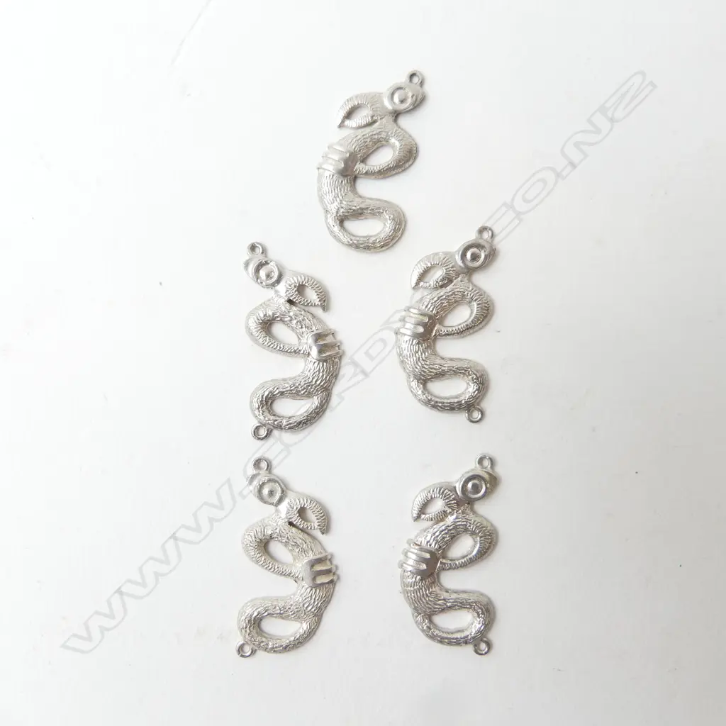 5 RUSSELL MURPHY SILVER TANIWHA CHARMS/SMALL PENDANTS Image 1++