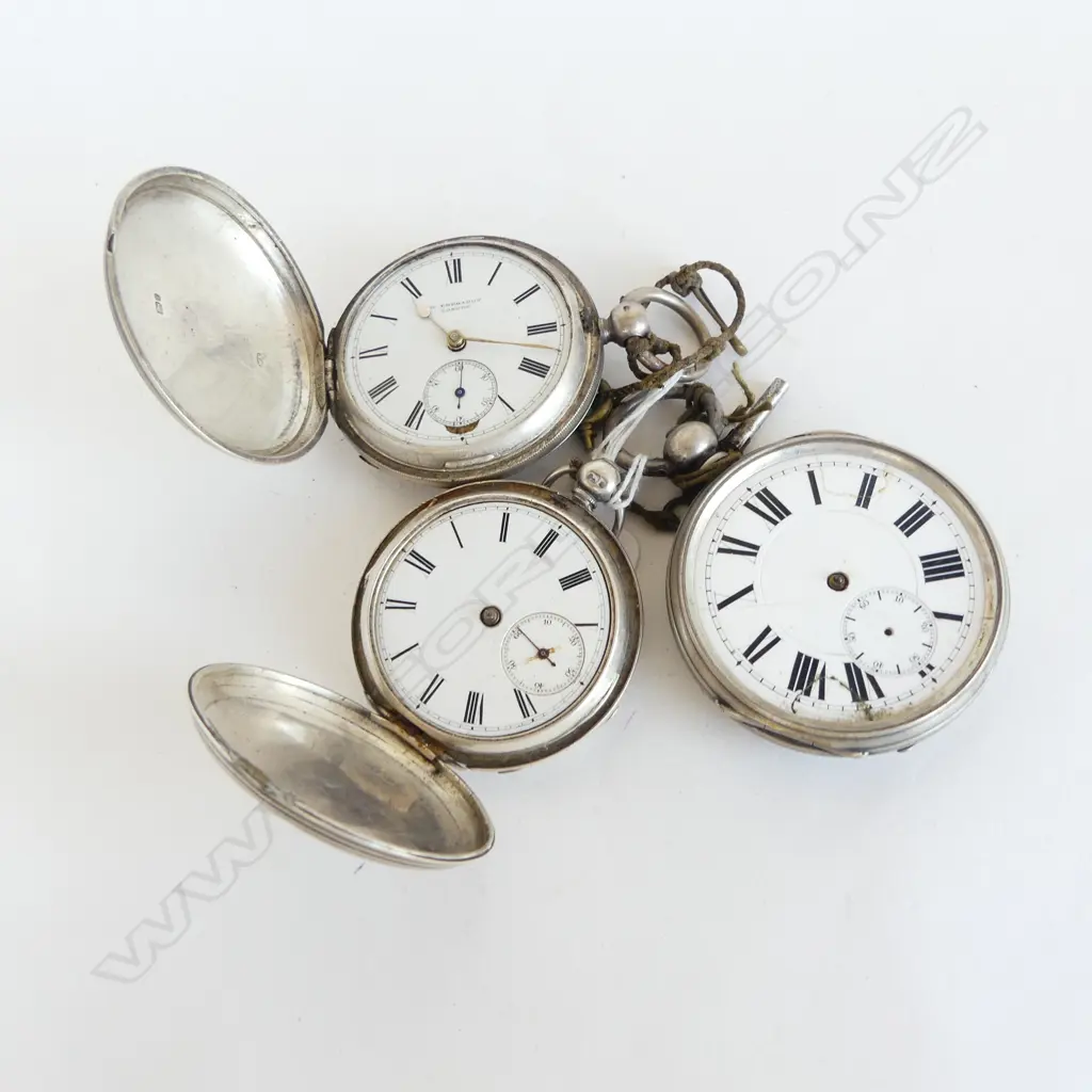 3 S/SILVER POCKET WATCHES ALL FAULTS Image 1++