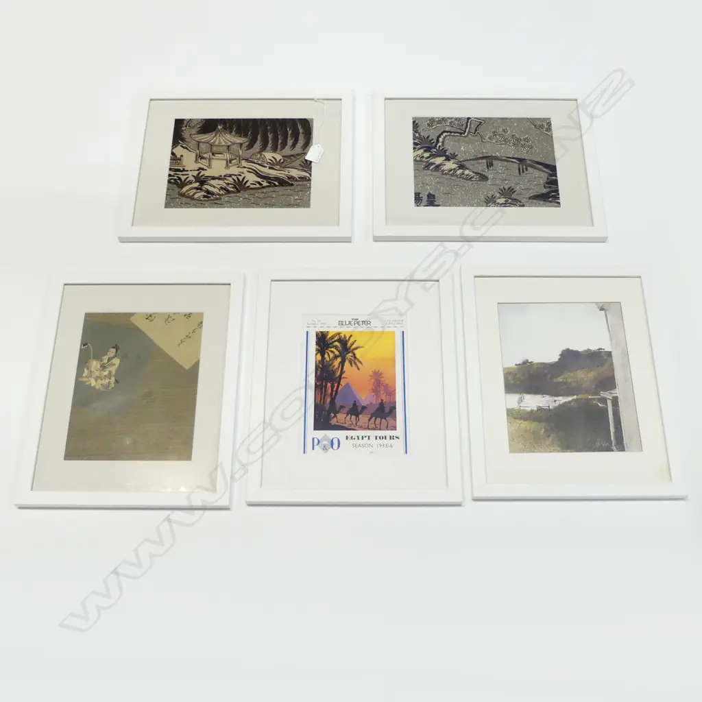 5 ARTWORKS; 3 ORIENTAL FABRIC 190x245mm  Image 1++