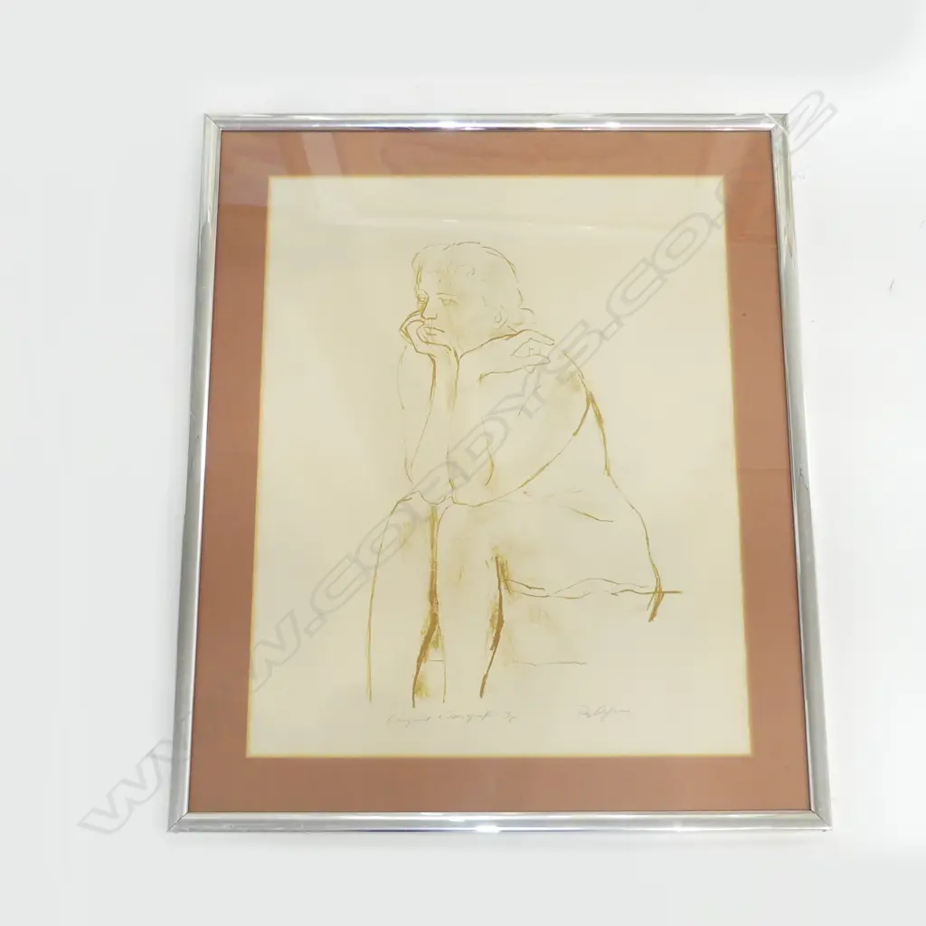 ROY DELGARNO, SEATED FIGURE, LITHOGRAPH 3/5 600x480mm Image 1++