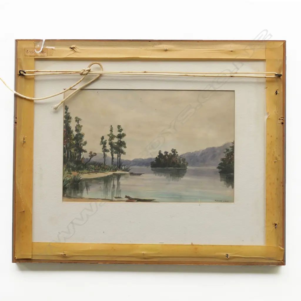 WG BAKER 'KAMIERI LAKE', DOUBLE-SIDED W/COLOUR, ENTITLED, both 170 x 260mm, FRAMED Image 1++