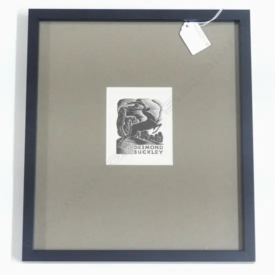 DESMOND BUCKLEY 'THE STAG', WOOD ENGRAVING, 1945, 62 x 52mm (image size) 82 X 66mm (paper size)