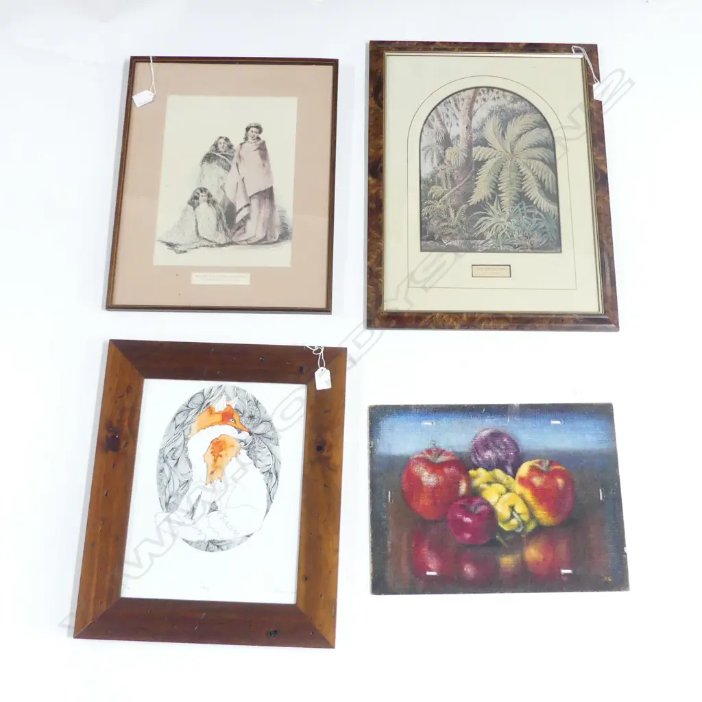 3 PRINTS & OIL STILL LIFE H300 L400MM Image 1++