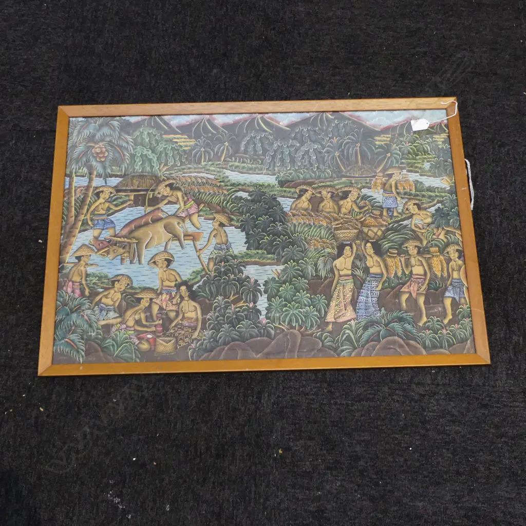 INDONESIAN ARTWORK ON FABRIC 505x770mm Image 1++